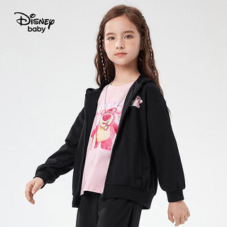 迪士尼童装男童外套春季儿童上衣宝宝洋气时髦衣服 碳黑-女童 160cm