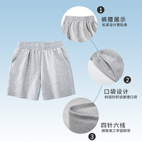 真维斯女童短裤儿童纯棉裤子吸汗透气薄款中大童宽松舒适2024夏季运动裤