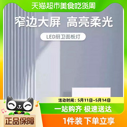 DELIXI 德力西 LED集成吊顶厨卫天花平板灯300x600厨房嵌入式300x300