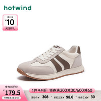 热风 hotwind运动鞋透气时尚复古百搭经典舒适耐穿透气24年春季新男时尚休闲鞋 83米棕 40 偏大半码