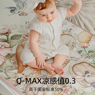 嫚熙（EMXEE）婴儿凉席 儿童宝宝冰皮幼儿园席子夏季柔软凉席 摩天轮 120×65(cm)