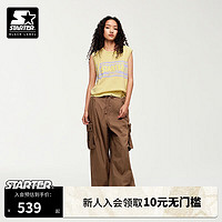 STARTERSTARTER 2024年夏季男女同款宽松工装长裤街头时尚百搭 棕色 S 160/80A