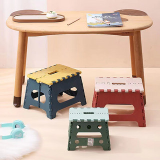 竹思乐宝宝小板凳加厚家用高品质折叠椅简易手提折叠凳子板凳折叠便携式 小号红色（21.2*16.6CM）