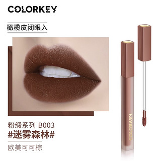 88VIP：colorkey 珂拉琪 粉缎系列 空气唇釉 B003#迷雾森林