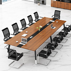 大匠傳成 辦公會議桌長桌簡約培訓桌椅組合 5.5米會議桌+20把椅