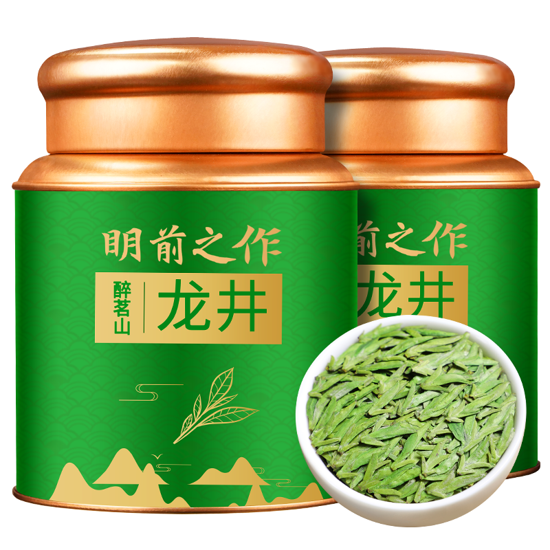 醉茗山龙井2024新茶杭州绿茶明前龙井500g特级豆香高山绿茶散装