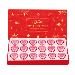 dove德芙心语巧克力18粒红色礼盒装