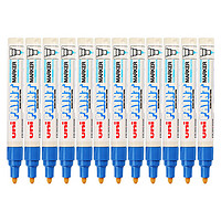 uni 三菱鉛筆 PX-20 單頭中字油漆筆 藍色 12支裝