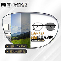 winsee 万新 1.60防蓝光变色镜片（附带原厂包装）+多款镜架可选