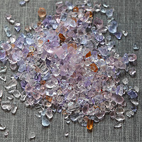 月光水母鱼缸造景水晶玻璃砂水晶石头底砂鱼缸水族箱造景装饰 水晶粉(5-10mm)