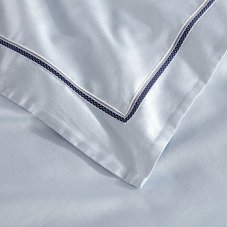 梦洁宝贝高端100%新疆纯棉提花四件套纯色全棉床单被套简约床品 系列 长绒棉色织提花-酷奇 1.5米（200*230cm）