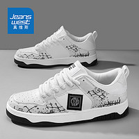 真维斯（Jeanswest）男鞋夏季帆布休闲鞋子男百搭板鞋男士小白鞋透气运动鞋 44