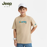Jeep 吉普 中大童透气宽松短袖T恤