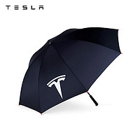 TESLA 特斯拉 高尔夫伞双人tesla logo遮阳防雨结实抗风直柄伞