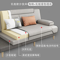 欣翔 沙发床客厅多功能两用折叠现代小户型经济型乳胶懒人双人布艺沙发