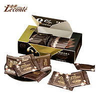 Le conté 金帝 纯黑巧克力薄片盒装送女友可可脂散装纯脂休闲烘焙零食