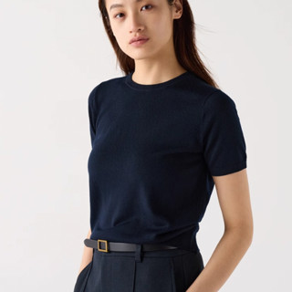 UNIQLO 优衣库 女士圆领短袖T恤 469409 藏青色 XXXL