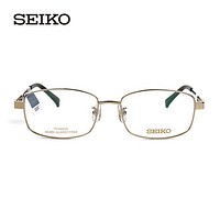SEIKO 精工 男女款钛材百搭全框眼镜架可配度数