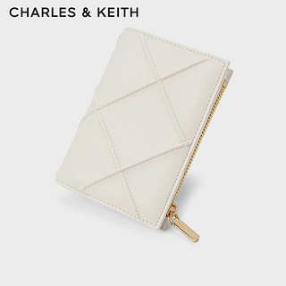 CHARLES&KEITH24夏季新品绗缝菱格多卡位短款钱包女CK6-10681128  XXS