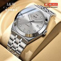 I&W CARNIVAL HWGUOJI男士手表瑞士品牌全自动机械休闲商务防水夜光名腕表前十大物