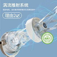 88VIP：喵满分 空气循环扇电风扇家用轻音落地扇立式循环电风扇米家智能遥控摇头