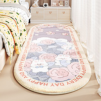 BULULOM 布鲁罗曼 2024新款儿童房间床边地毯女孩卧室公主风床头床尾脚垫主卧地垫