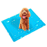 貝尼寵 狗墊夏季 循環散熱 寵物狗墊子睡覺用 水滴藍M冰墊20斤內-65x50x2cm