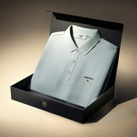 HLA/海澜之家短袖POLO夏撞色翻领刺绣T恤男爸爸衫