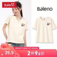  Baleno/班尼路 正肩设计 女士短袖T恤