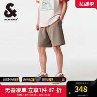 杰克·琼斯（JACK&JONES）夏季立体字母植绒字母贴布oversized休闲短裤男装22429F023 深褐色E05 180/84A/LR