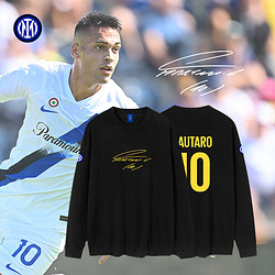 inter 國際米蘭 勞塔羅簽名男士衛衣圓領運動外套巴雷拉簽名款印號球衣