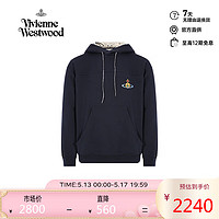 薇薇安·威斯特伍德（Vivienne Westwood）2024春夏 土星纯棉长袖连帽运动衫卫衣 西太后 深蓝色 S 