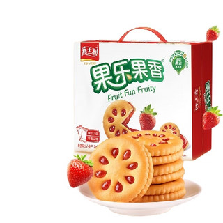 果乐果香 夹心饼干 草莓味 680g