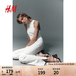 H&M 2024春季女鞋高跟纯色时尚休闲百搭粗跟凉鞋1219444 黑色 35 220