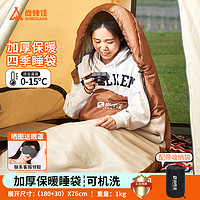 尚烤佳 Suncojia）睡袋 成人睡袋 冬季保暖睡袋 野營睡袋 學生午休睡袋 可機洗1Kg