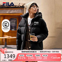 FILA 斐乐 官方羽绒服情侣款冬季宽松休闲运动连帽印花保暖外套