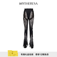 Mugler 蕾丝高腰喇叭裤奢侈品潮牌P00754751 黑色 XXS