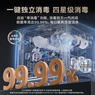 美的（Midea）洗碗机嵌入式灶下13套UXmagic小魔方家用洗碗消毒热风烘干一体机一级水效四星消毒免费橱改