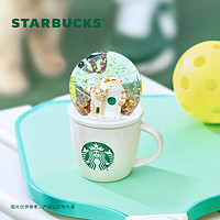 星巴克（Starbucks）活泼绿系列水晶球造型猫猫款马克杯89ml高颜值陶瓷男女