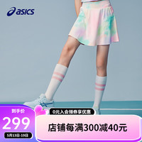 asics/亚瑟士童装2024年女童夏新款轻薄柔软飘逸运动网球裙短裙子