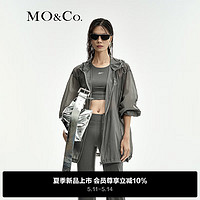 MO&Co.Reebok联名2024夏【UPF40+防晒服】连帽夹克MBD2JKT012 岩灰色 L/170