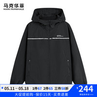马克华菲【轻薄透气】防晒衣男2024夏季新款连帽百搭简约外套字母印花上衣 0