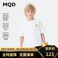 马骑顿 MQD童装男童宽松短袖T恤24夏装新款儿童立体印花T恤