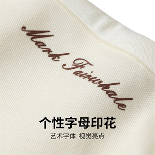 马克华菲【后背小狗刺绣贴】短袖T恤男2024春夏新款字母印花圆领休闲T恤衫