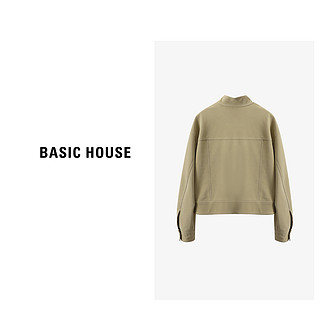 Basic House/百家好 秋季时尚休闲简约百搭气质外套B0623H55582 咖色 S85-110斤