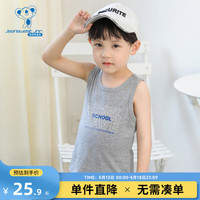 真维斯男童纯棉背心2024夏季新款英文印花圆领薄款打底套头衫DQ
