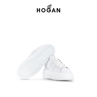 HOGAN女鞋2024春夏系列H-STRIPES饼干鞋厚底鞋 白色 38.5 拍小半码