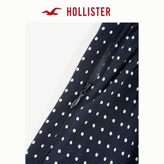 HOLLISTER24夏季甜辣度假风印花露背吊带连衣裙女 KI359-4180 蓝底波点 XS (160/84A)标准版