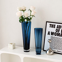 私花主义高级感简约创意不规则花瓶透明玻璃客厅桌面插花摆件-25cm鲁德