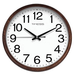 TIMESS 钟表挂钟客厅静音钟挂墙家用时尚新款时钟石英创意免打孔